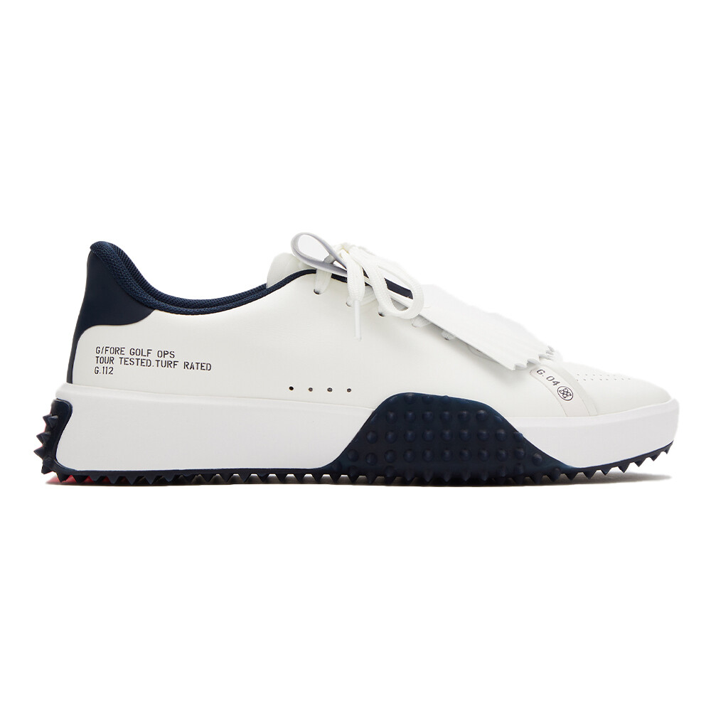 G/FORE Women&#39;s G.112 P.U. Leather Kiltie Golf Shoes, COLOR: Snow Twilight, SIZE: 6.5