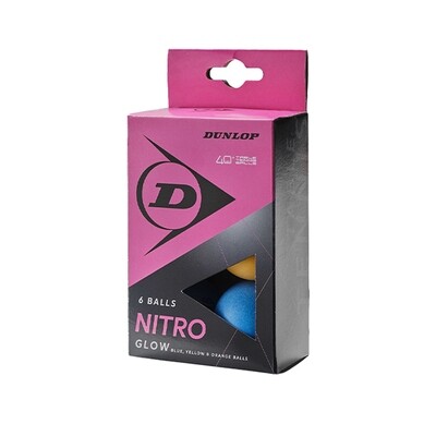 Dunlop Table Tennis Ball 40+ Nitro Glow 6 Ball