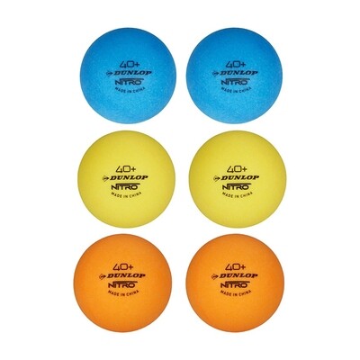 Dunlop Table Tennis Ball 40+ Nitro Glow 6 Ball