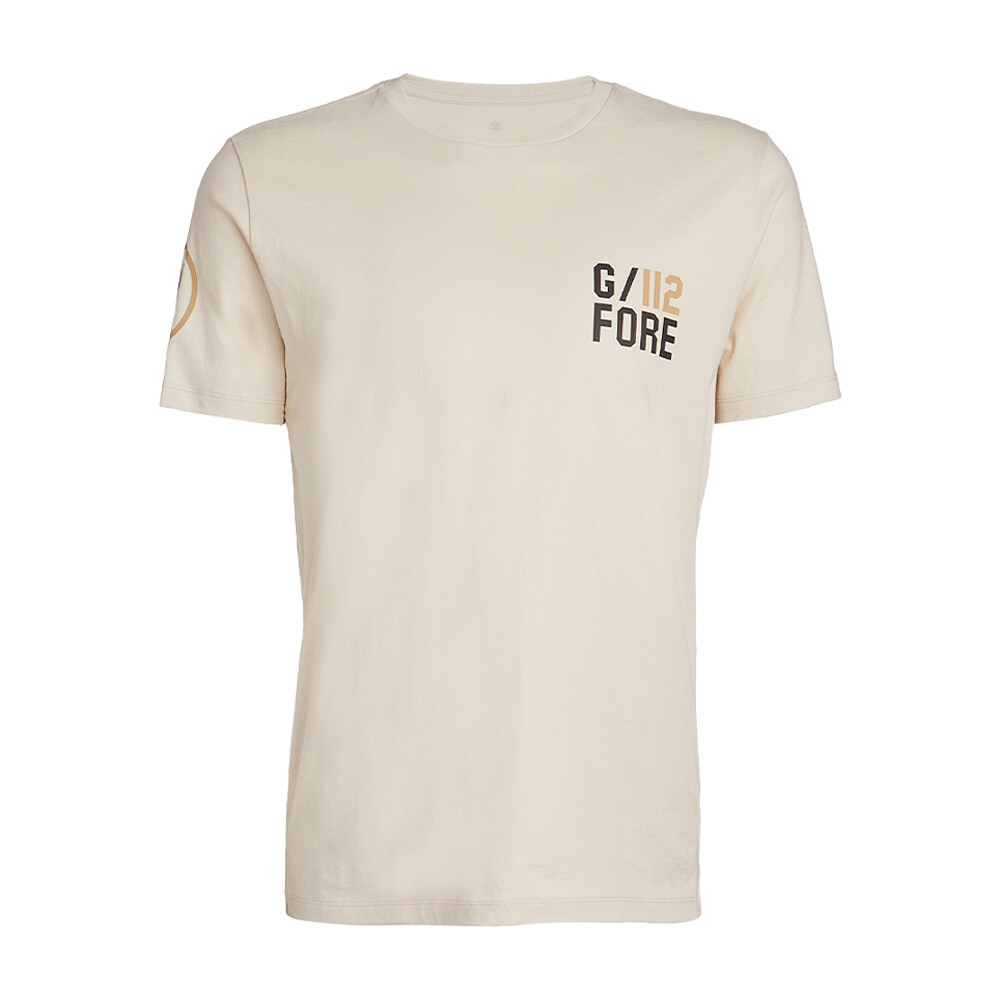 G/FORE Men&#39;s Shots Cotton Tee, COLOR: Stone, SIZE: S