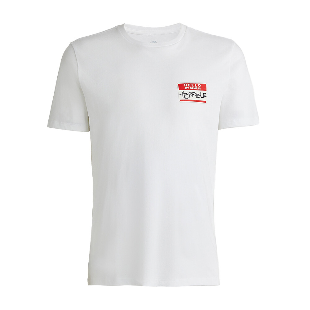 G/FORE Men&#39;s Hello My Name Is Cotton Tee, COLOR: Snow, SIZE: S