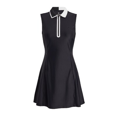 G/FORE Women&#39;s Contrast Rib Collar Tech Quarter Zip Dress