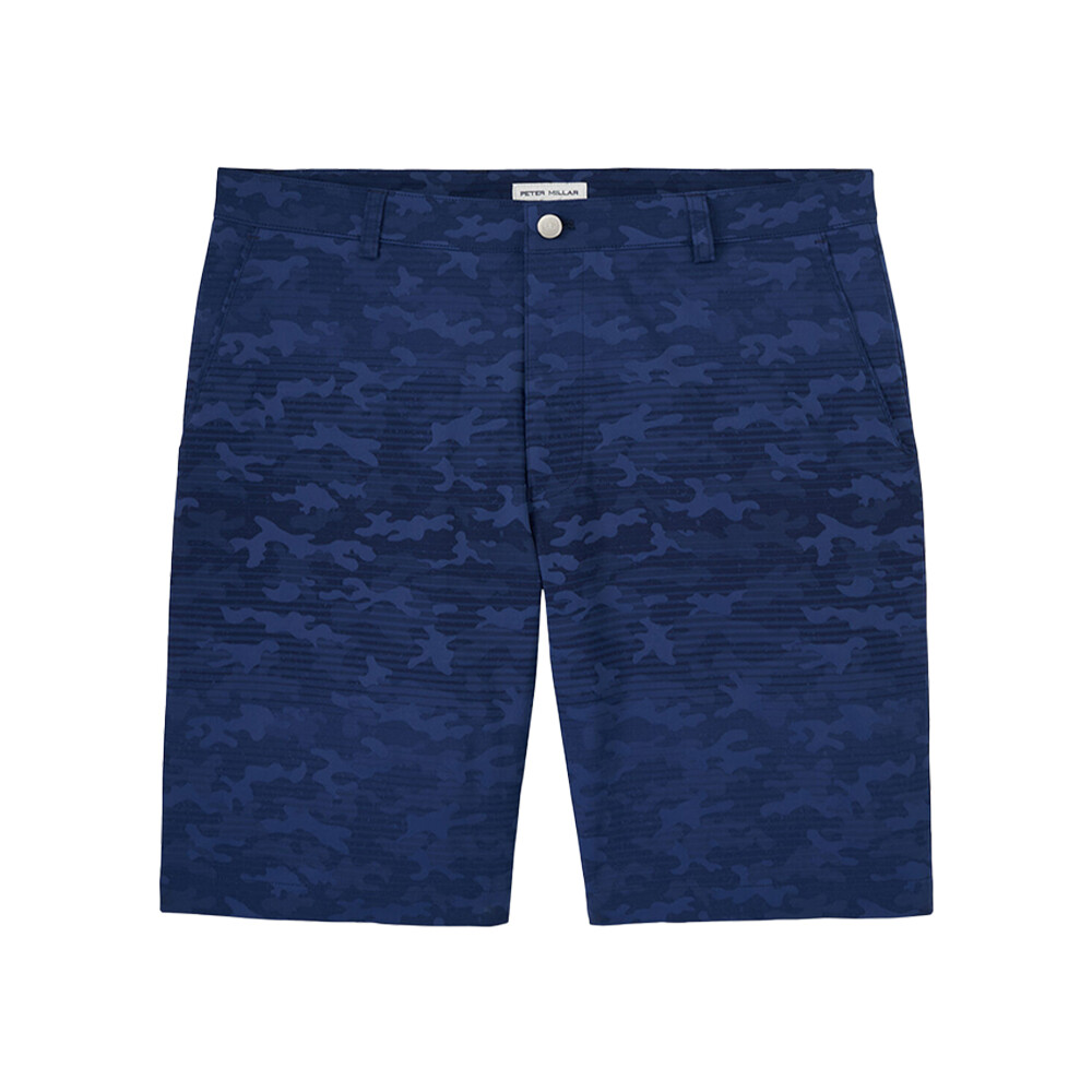Peter Millar Men&#39;s Shackleford Camo Performance Hybrid Short, COLOR: Navy, SIZE: 30