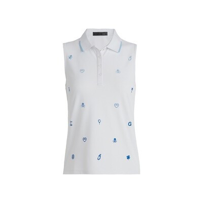 G/FORE Women’s Embroidered Rib Collar Tech Pique Polo