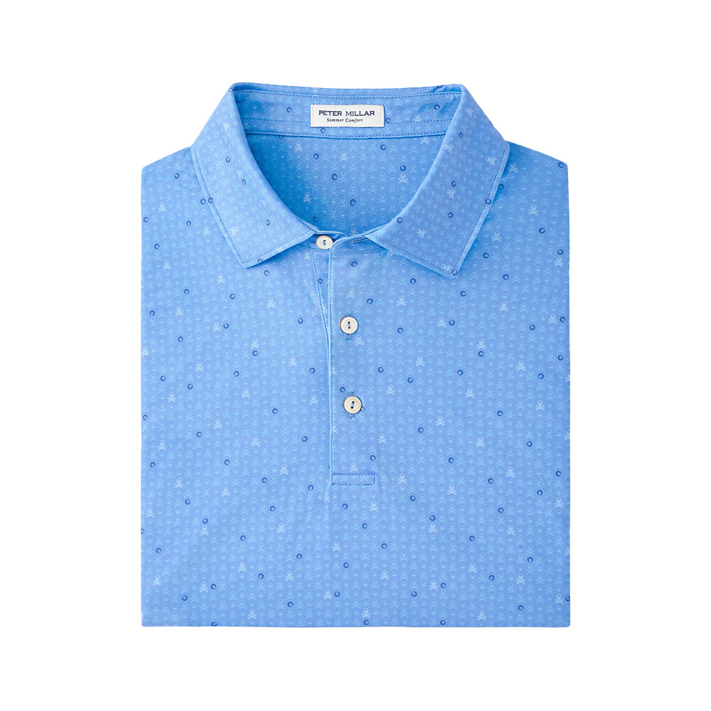 Peter Millar Men&#39;s Skull In One Performance Jersey Polo, COLOR: Bonnet, SIZES: S