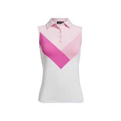 G/FORE Women’s Multi V Stretch Tech Jersey Sleeveless Polo