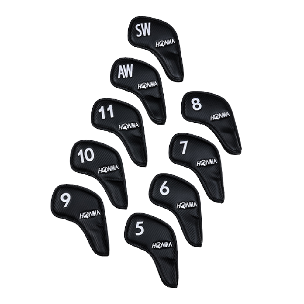 Honma Head Cover Iron Set IC12403S Black/White (9pcs)