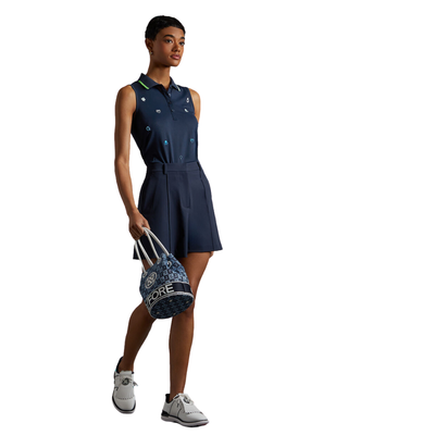 G/FORE Women's Embroidered Icon Tech Pique Sleeveless Polo