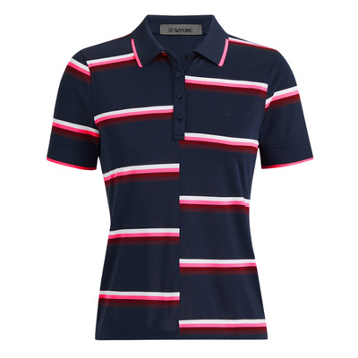 G/FORE Women&#39;s Offset Stripe Tech Pique Polo