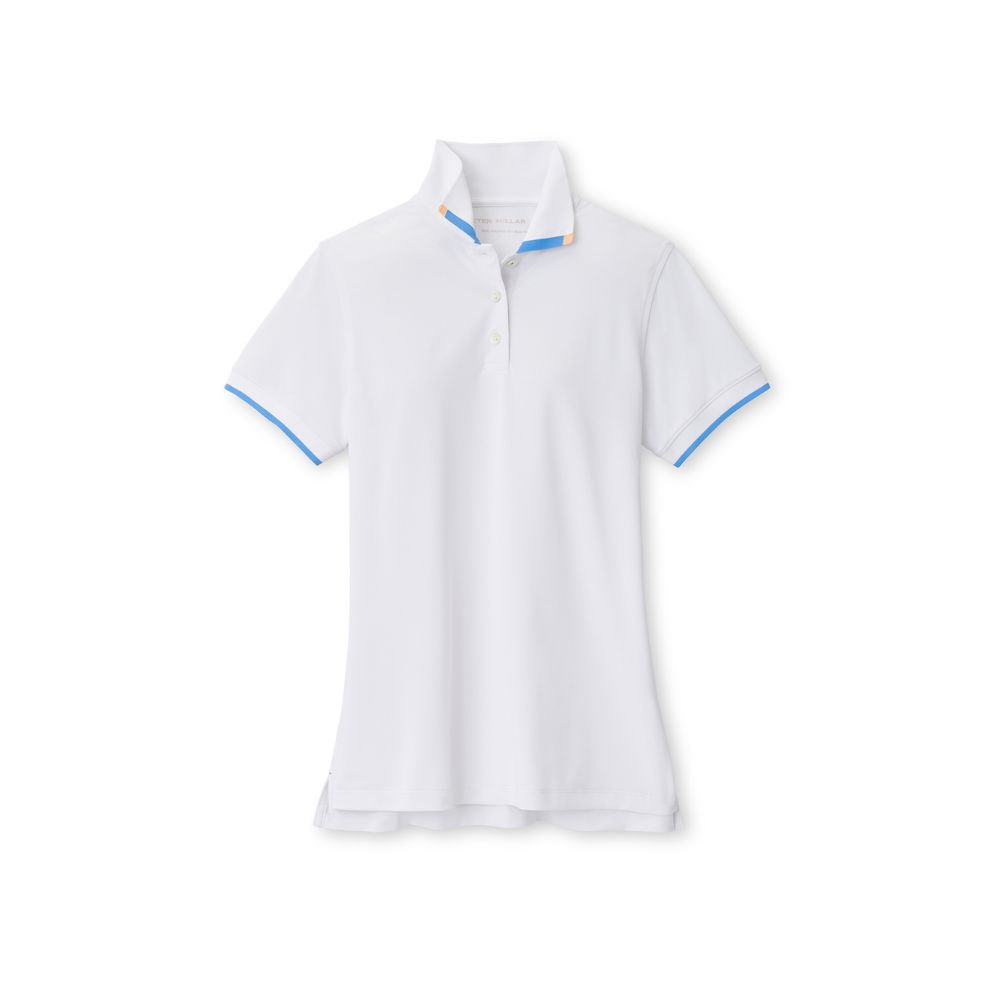 Peter Millar Women&#39;s Whitworth Sport Mesh Polo White, Size: XS