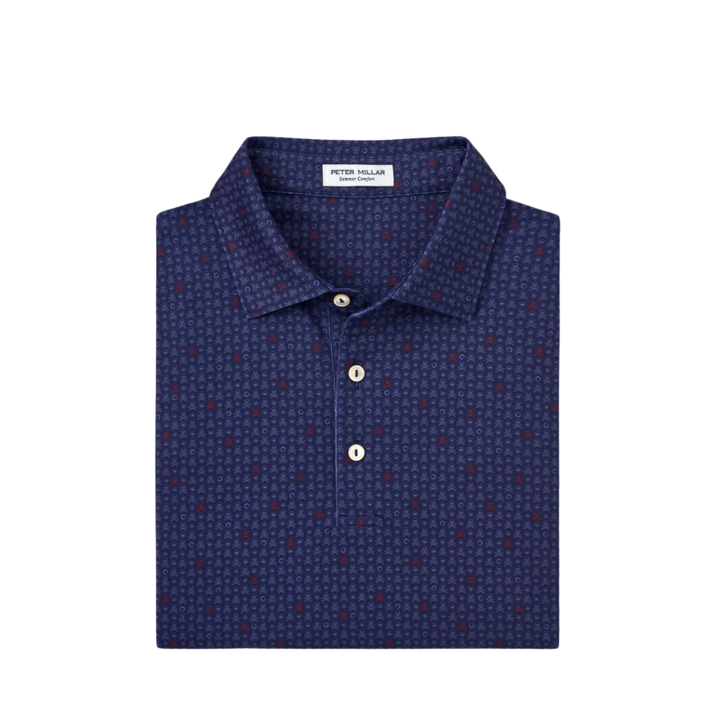 Peter Millar Men&#39;s Skull in One Performance Jersey Polo, Size: S