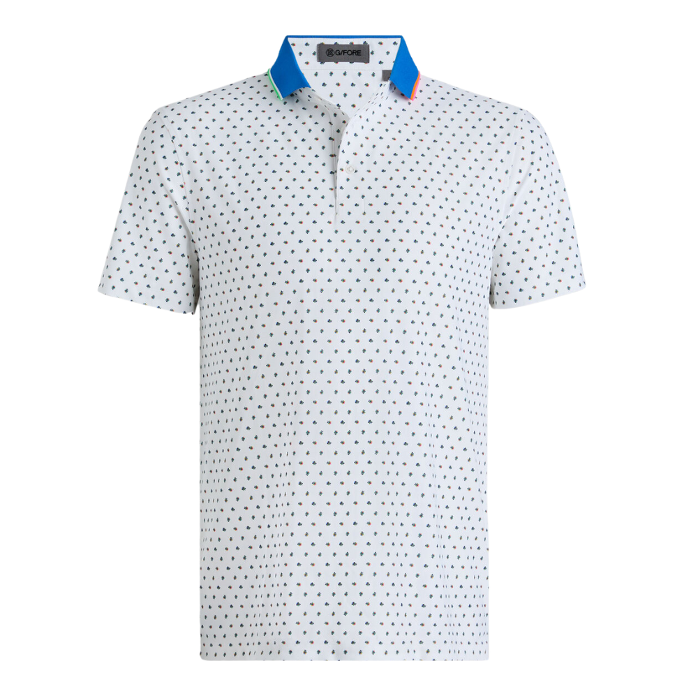 G/FORE Men&#39;s Ditsy Floral Tech Pique Polo