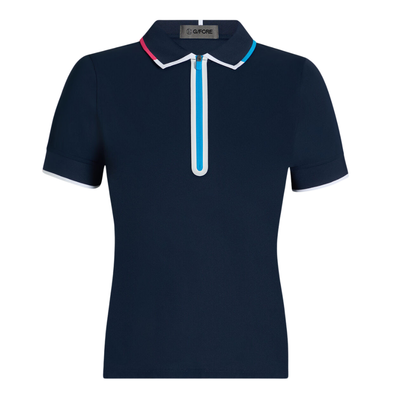 G/FORE Women&#39;s Tech Pique Quarter Zip Polo