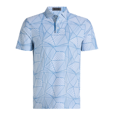 G/FORE Mens Geometric Tech Pique Polo