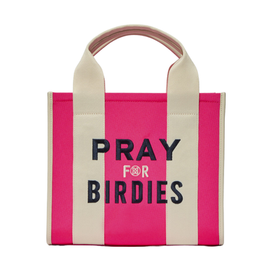 G/FORE Pray For Birdies Canvas Square Bag  (Knock Out Pink)