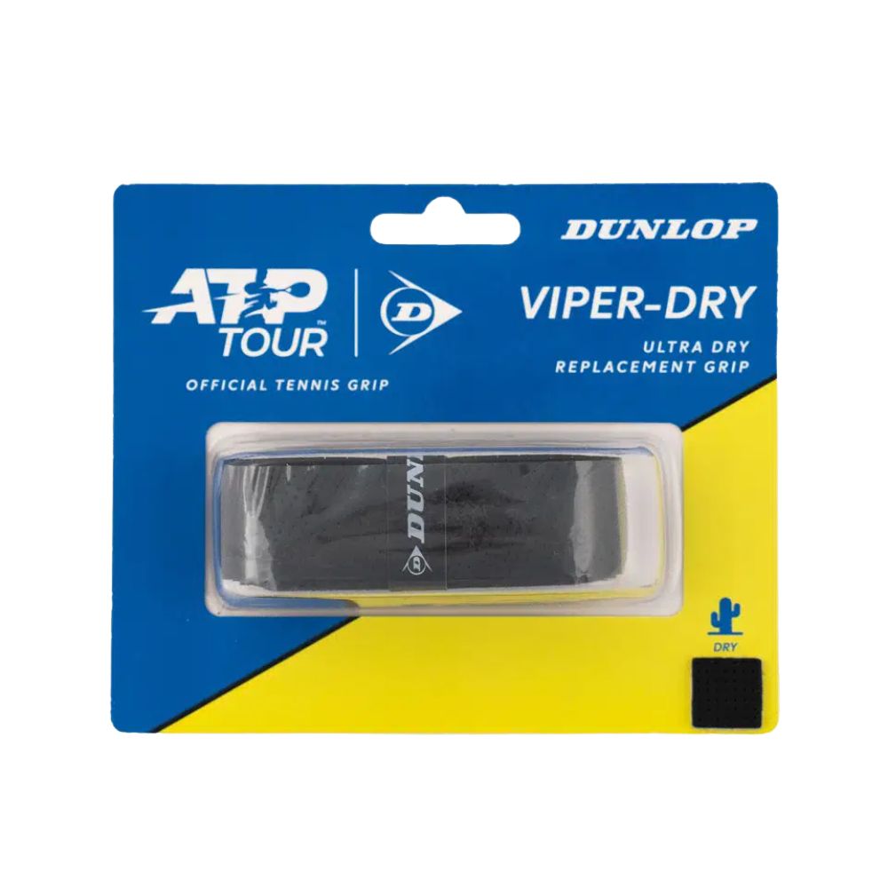 Dunlop Tac Atp Viper-Dry Rep Grip Black 1pc Blister
