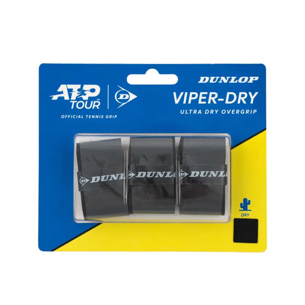 Dunlop Tac Atp Viper-Dry OGrip Black 3pcs Blister