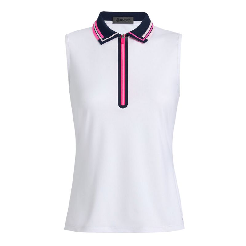 G/FORE Women’s Rib Collar Tech Piqué Sleeveless Polo