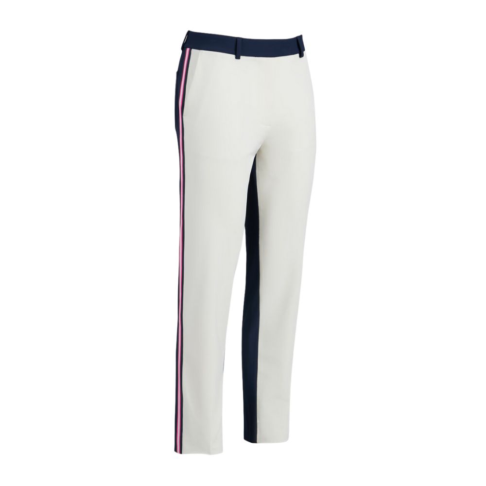 G/FORE Women’s Tux Stretch Performance Twill Straight Leg Trouser, COLOR: Chalk White/Twilight, SIZES: 0