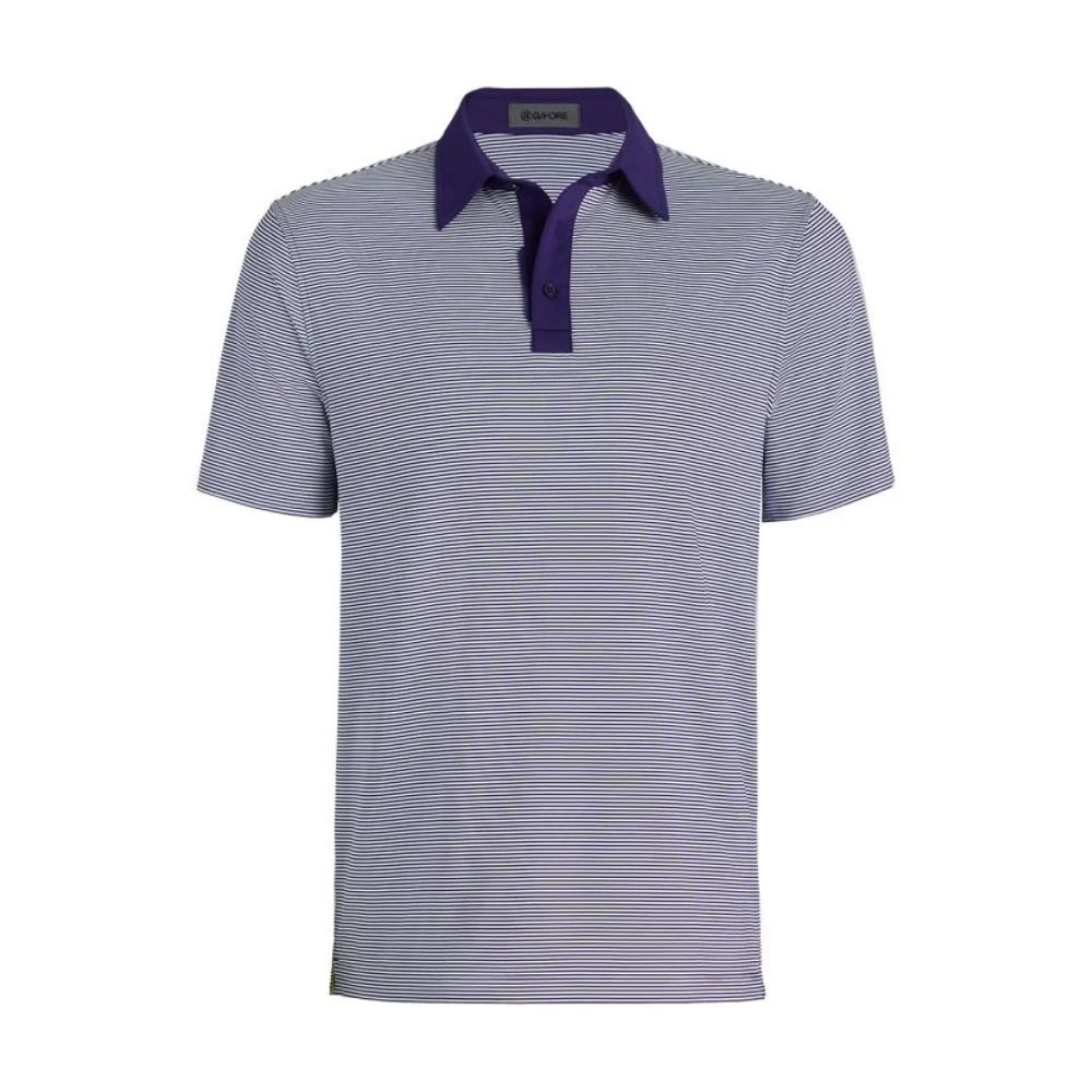 G/FORE Men&#39;s Feeder Stripe Fine Tech Jersey Golf Polo