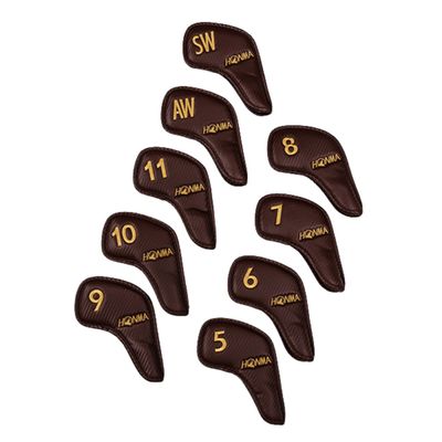 Honma Head Cover Iron Set IC12403S Brown (9pcs)