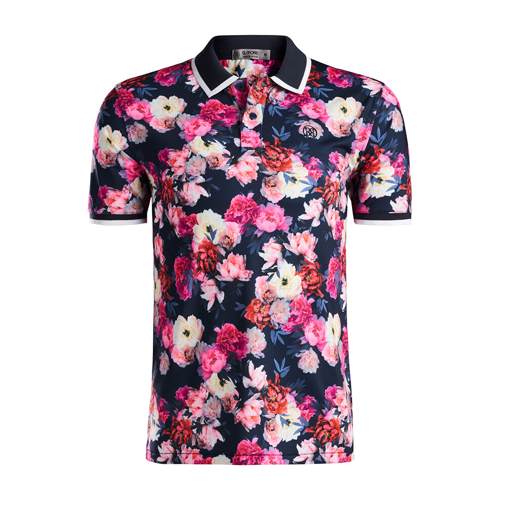 G/FORE Men's Floral Polo, SIZES: M