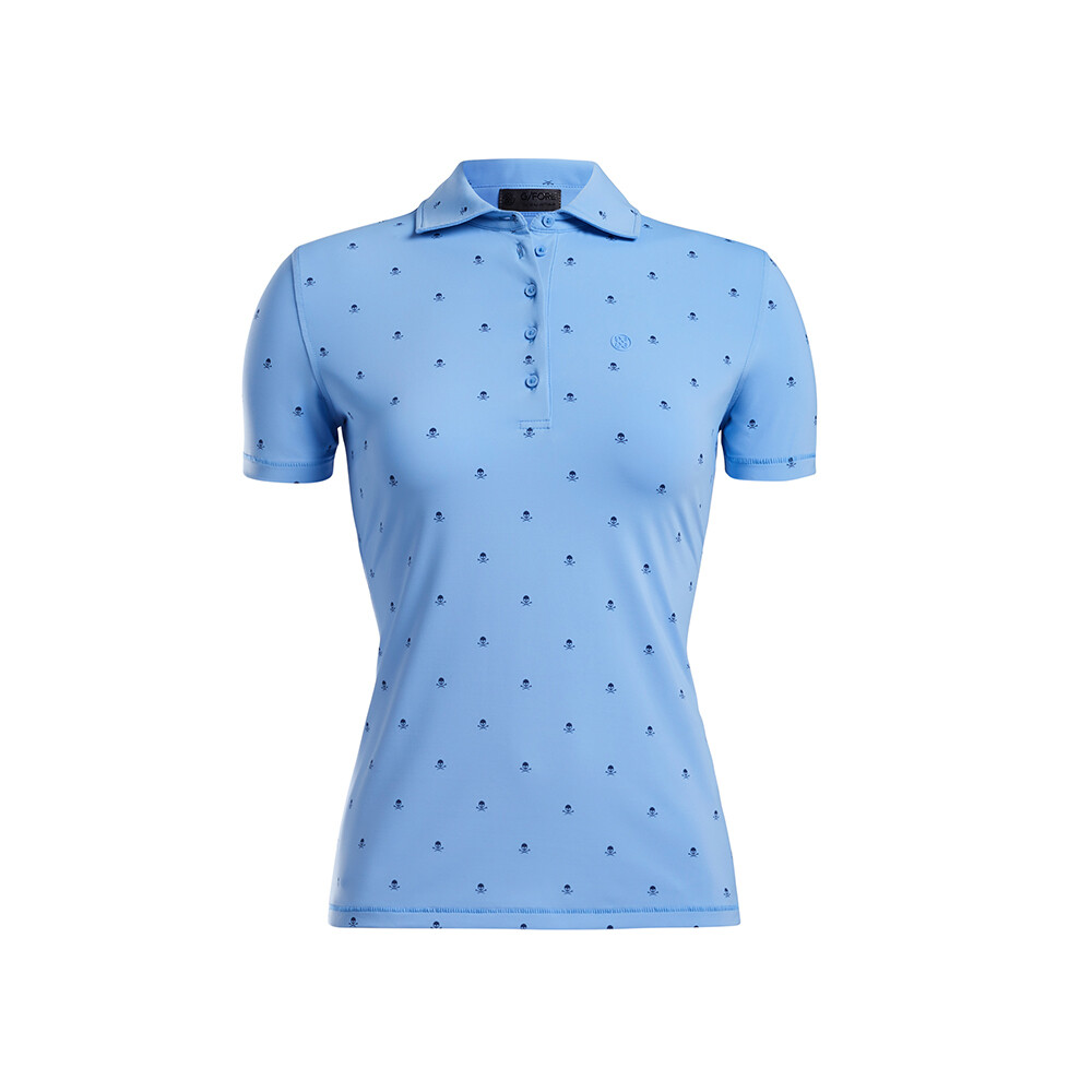G/FORE Women's Killer T's Printed Polo, COLOR: Vista Blue, SIZES: XS
