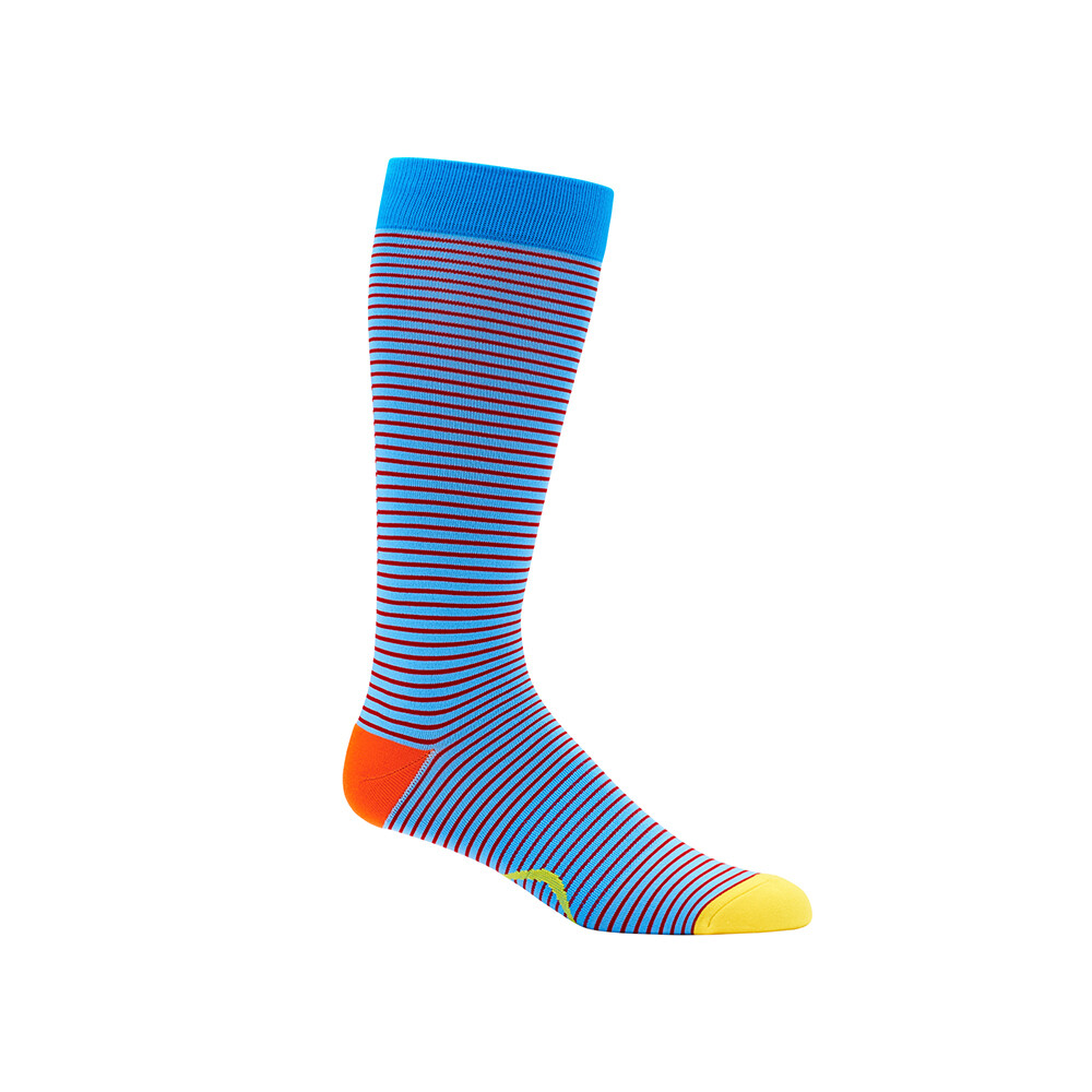 G/FORE Men’s Stripe Crew Socks (Vista Blue), SIZES: M/L