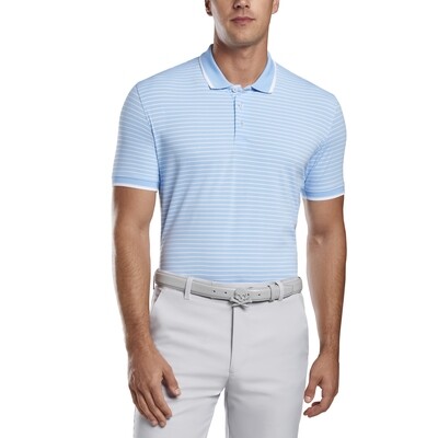 G/FORE Men's Perforated Stripe Polo Shirt