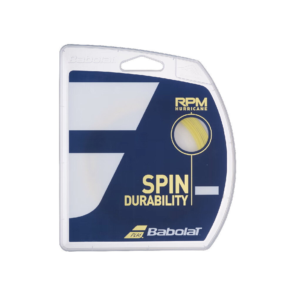 Babolat Tennis String RPM Hurricane 12M Yellow, GAUGE: 130/16