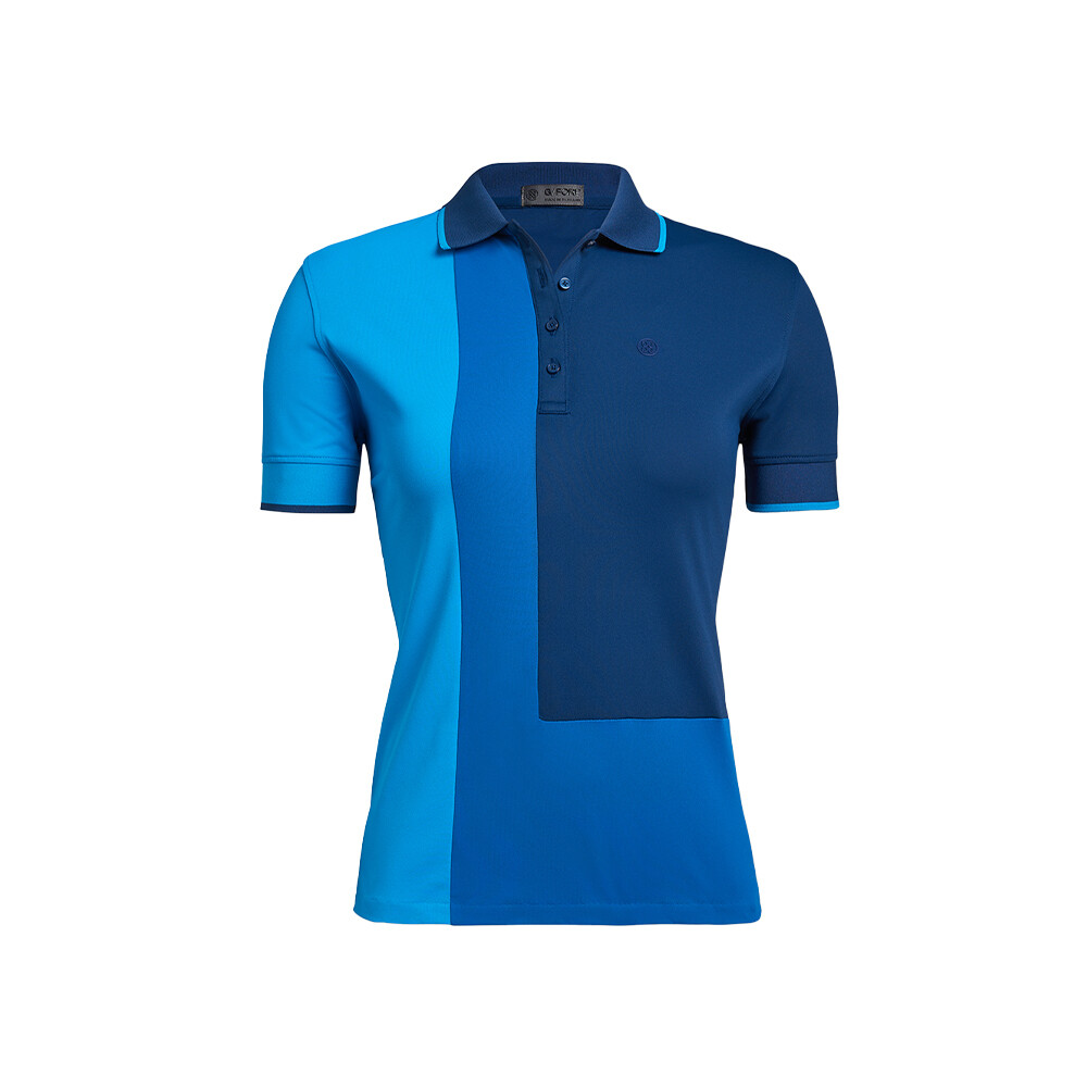 G/FORE Women’s Lightweight Colour Block Piqué Polo (Blueprint), SIZES: XS