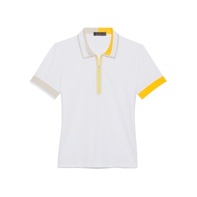 G/FORE Women’s Contrast Collar Tech Piqué Quarter Zip Polo