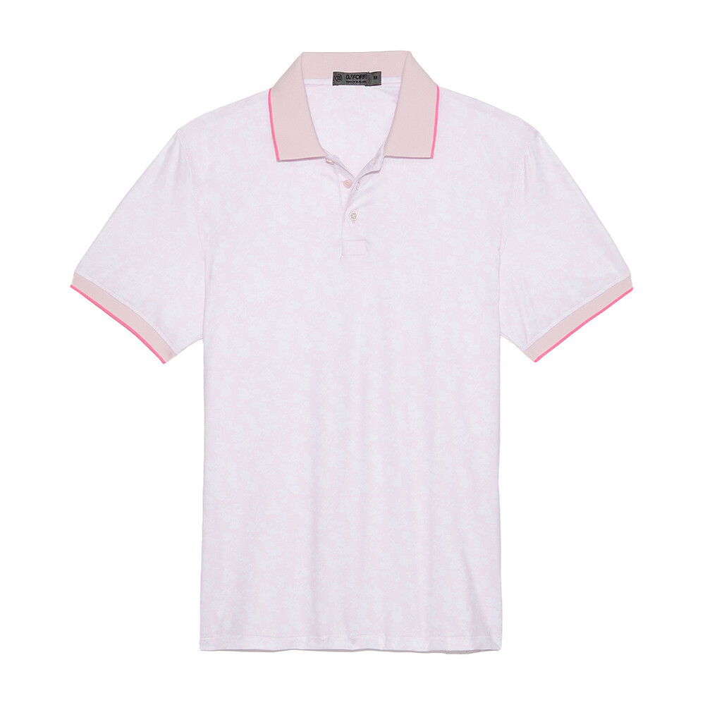 G/FORE Men's Floral Tech Jersey Polo, Sizes: S, Color: Blush
