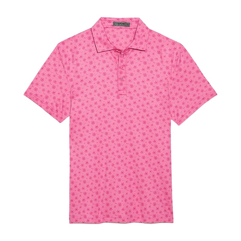 G/FORE Men's Sketch Skull Tech Jersey Polo