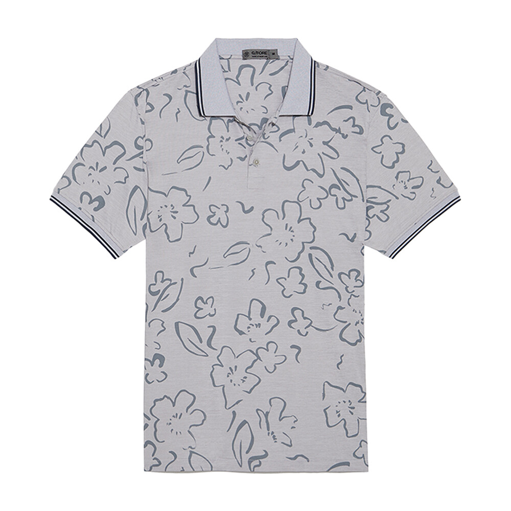 G/FORE Men's Floral Watercolor Tech Jersey Slim Fit Polo, Sizes: S