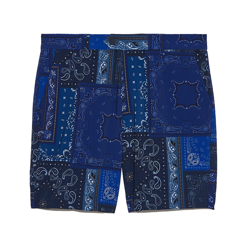G/FORE Men’s Bandana Print Maverick 4-Way Stretch Short (Twilight), Sizes: 30