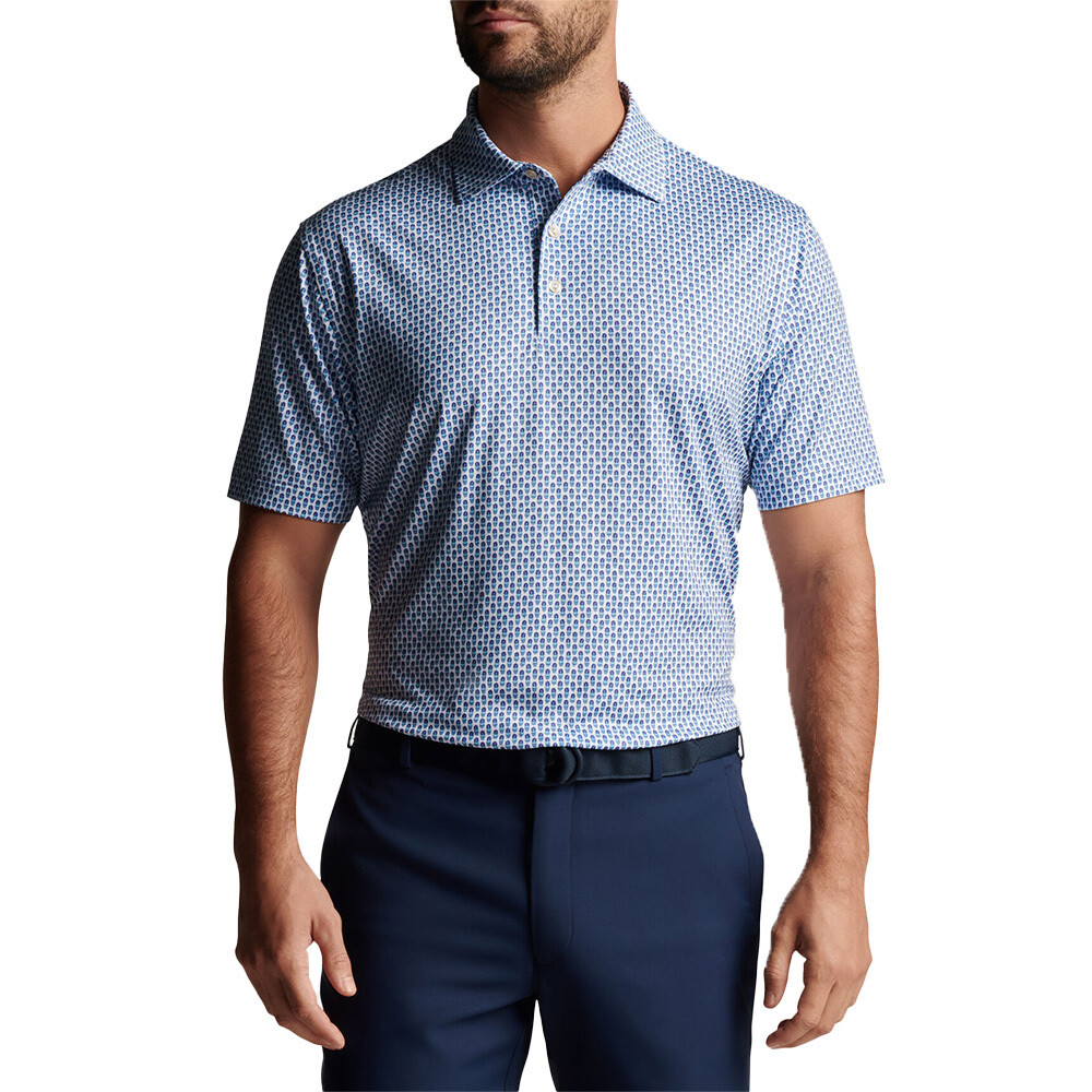 Peter Millar Men's Piña Skullada Performance Jersey Polo, SIZES: M