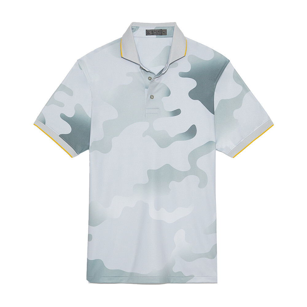 G/FORE Camo Modern Spread Rib Collar Tech Jersey Slim Fit Polo, SIZES: S