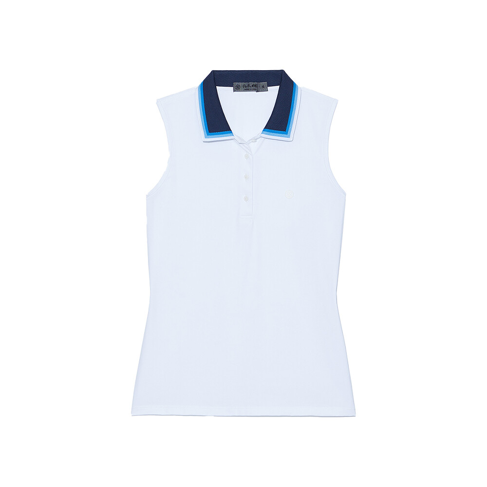G/FORE Women's Detailed Collar Sleeveless Polo, SIZE: XS