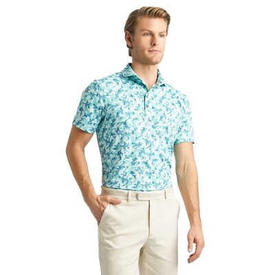 G/FORE Men's Mapped Icon Camo Tech Jersey Polo