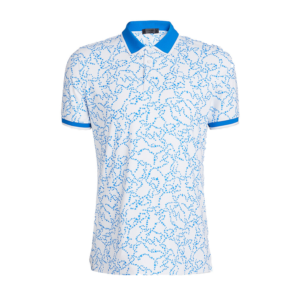 G/FORE Men's Star Dust Banded Sleeve Tech Jersey Polo, COLOR: Racer, SIZES: S