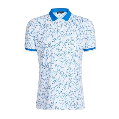 G/FORE Men's Star Dust Banded Sleeve Tech Jersey Polo