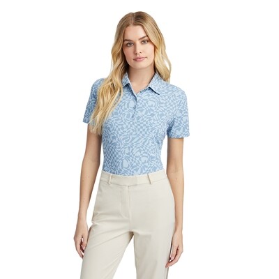 G/FORE Women’s Distorted Check Silky Tech Nylon Polo