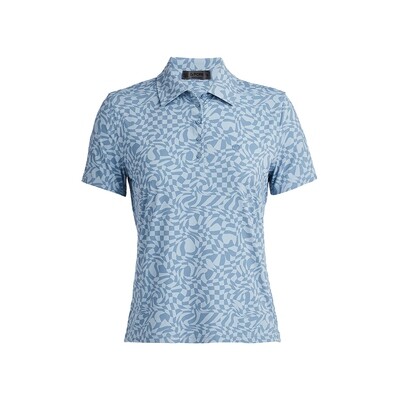 G/FORE Women’s Distorted Check Silky Tech Nylon Polo