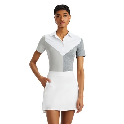 G/FORE Women’s Colour Block V Mélange Tech Jersey Polo