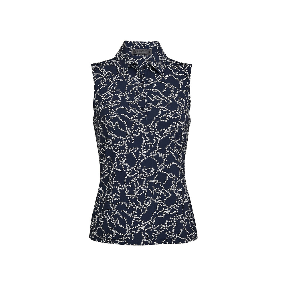 G/FORE Women’s Stardust Silky Tech Nylon Sleeveless Polo, COLOR: Twilight, SIZES: XS