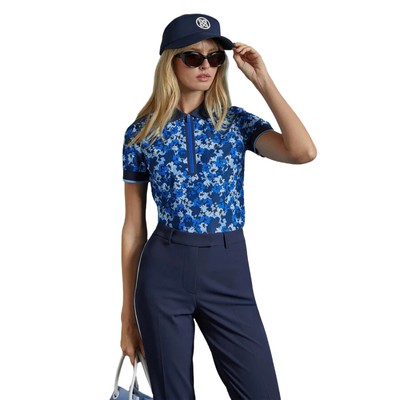 G/FORE Women's Printed Tech Pique Golf Polo Shirt