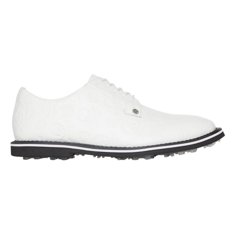 G/FORE Men's Gallivanter Debossed Skull &amp; Tees Leather Golf Shoes