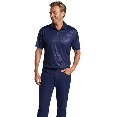 Peter Millar Men's Featherweight Logo Camo Polo