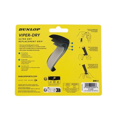 Dunlop Tac Atp Viper-Dry Rep Grip Black 1pc Blister